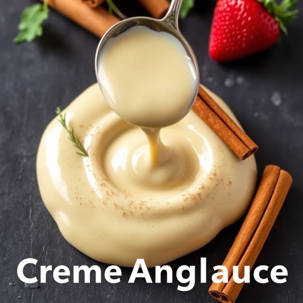 Creme Anglaise-saus med kanel