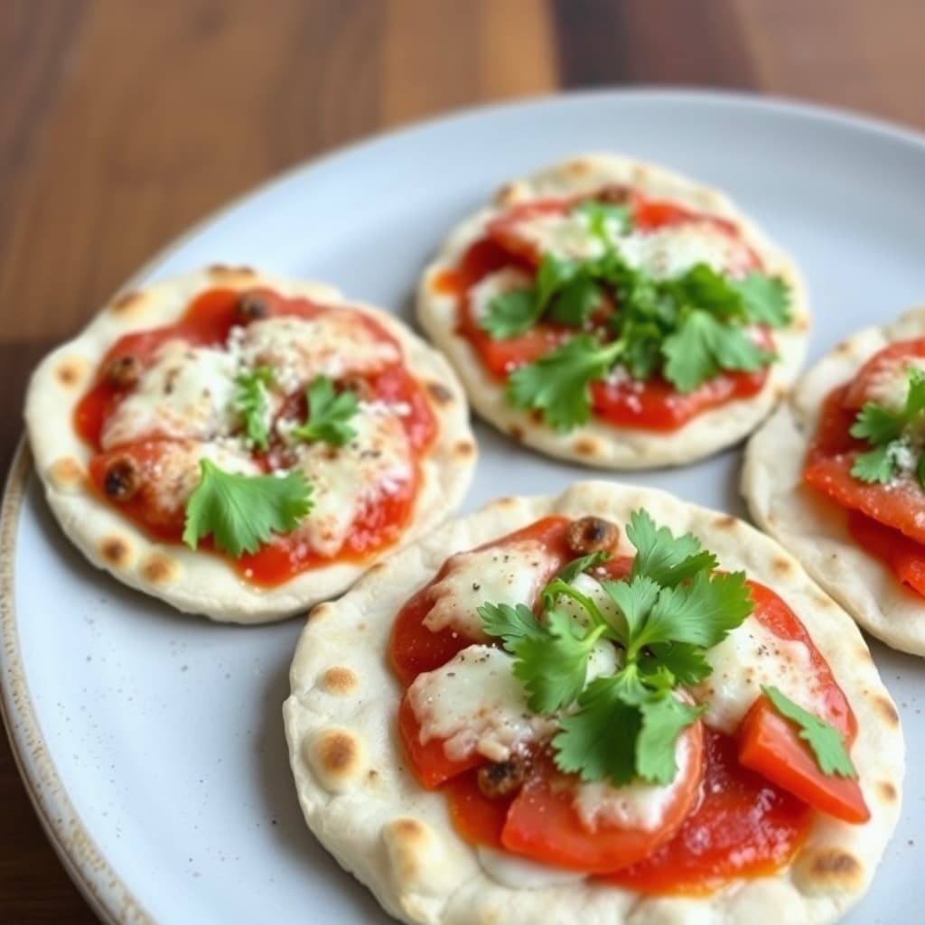 Crispy personlige pita-pizzaer