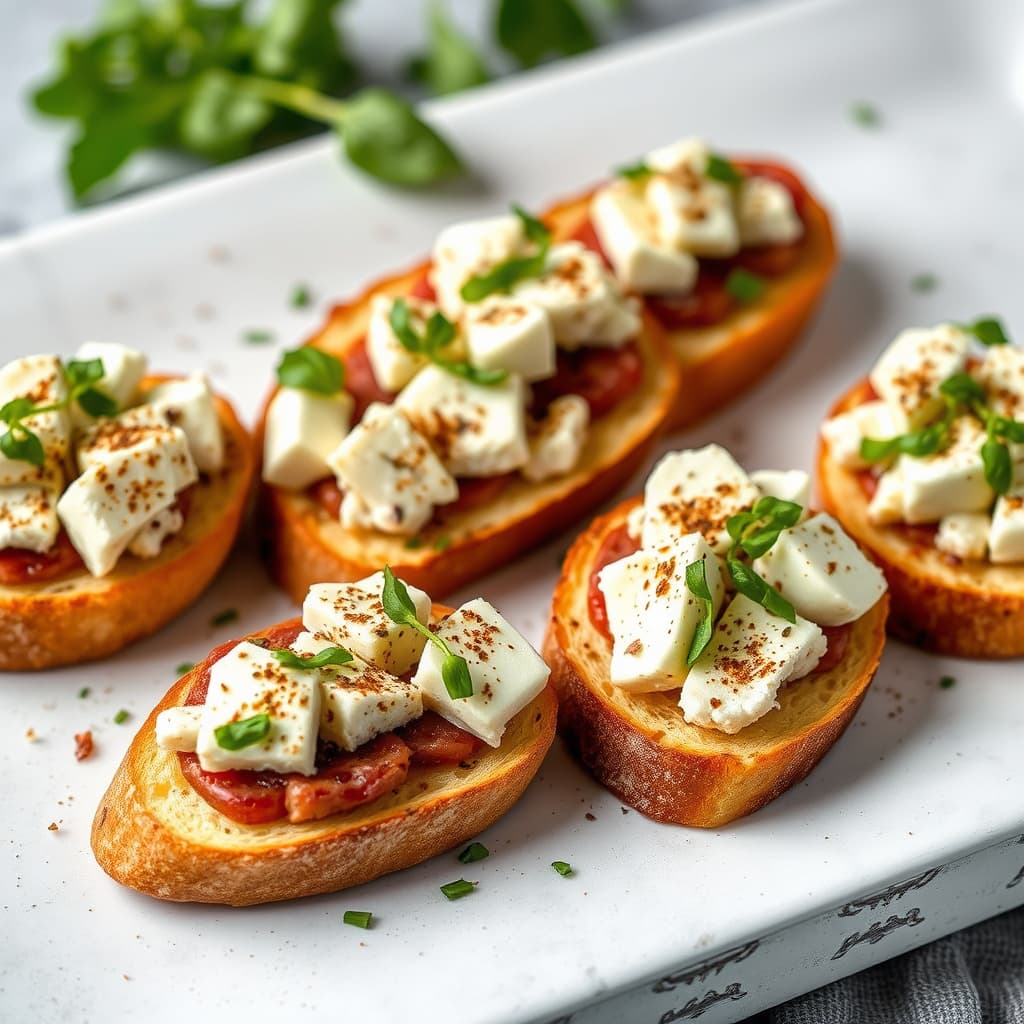 Crostini med krydret Chevre