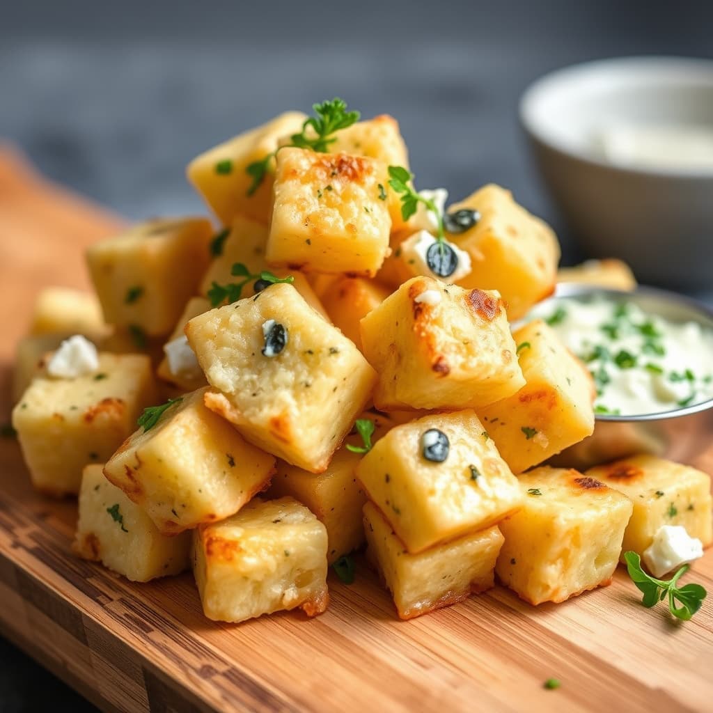 Crouton med blåmuggost