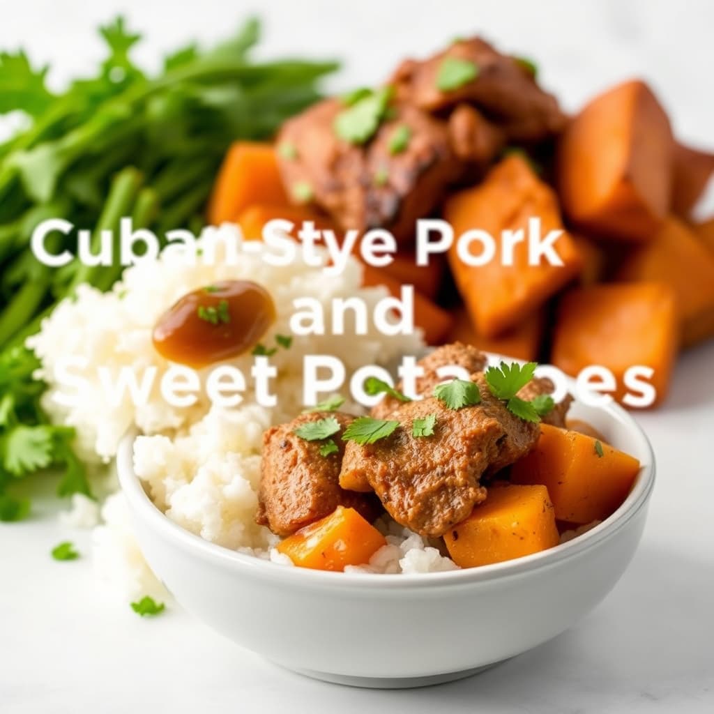 Cubansk-inspirert svinekjøtt og søtpoteter
