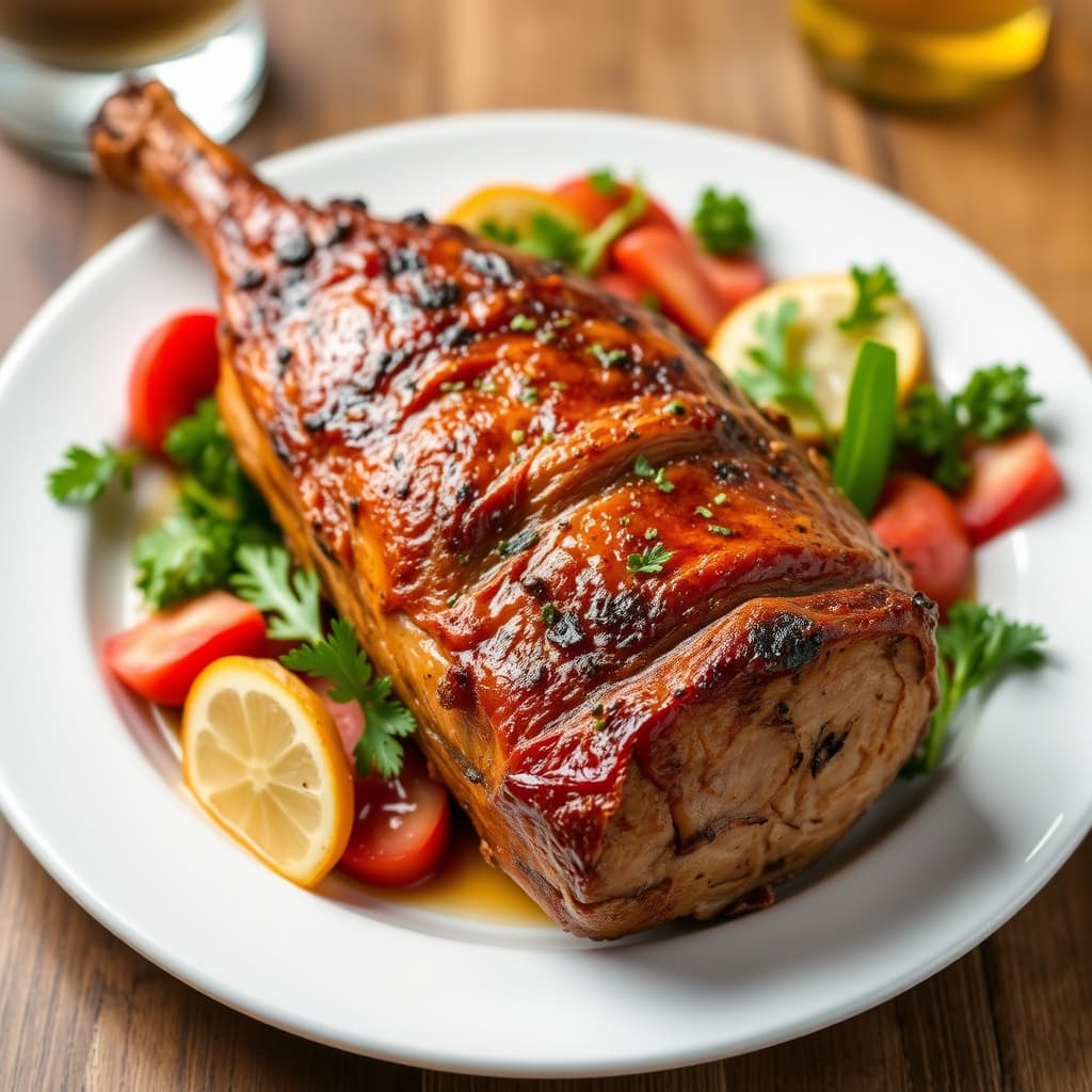 Cubansk ovnsstekt svineknoke: Pernil