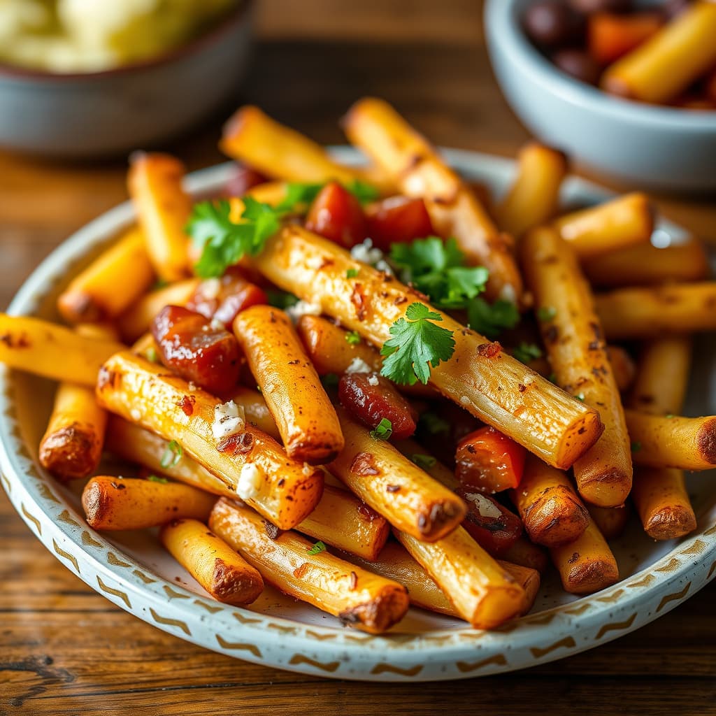 Cubanske fritas med fyrstikkpoteter