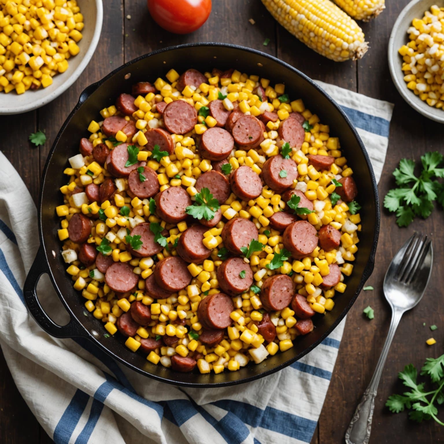 Dagen før lønningsdag: pølse og maisstuing