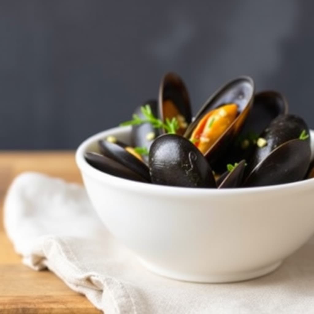 Dampede blåskjell med fennikel og estragon