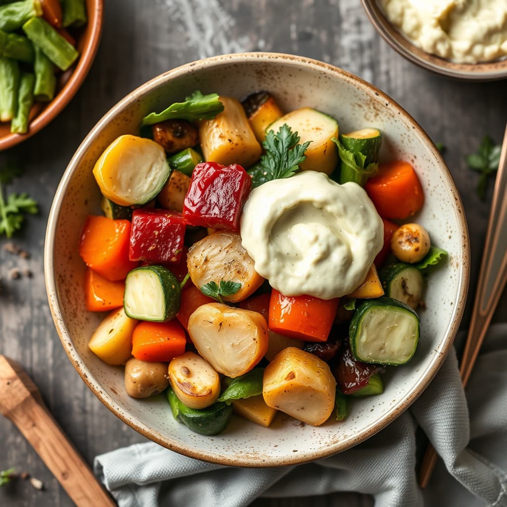 Dampede grønnsaker og aioli