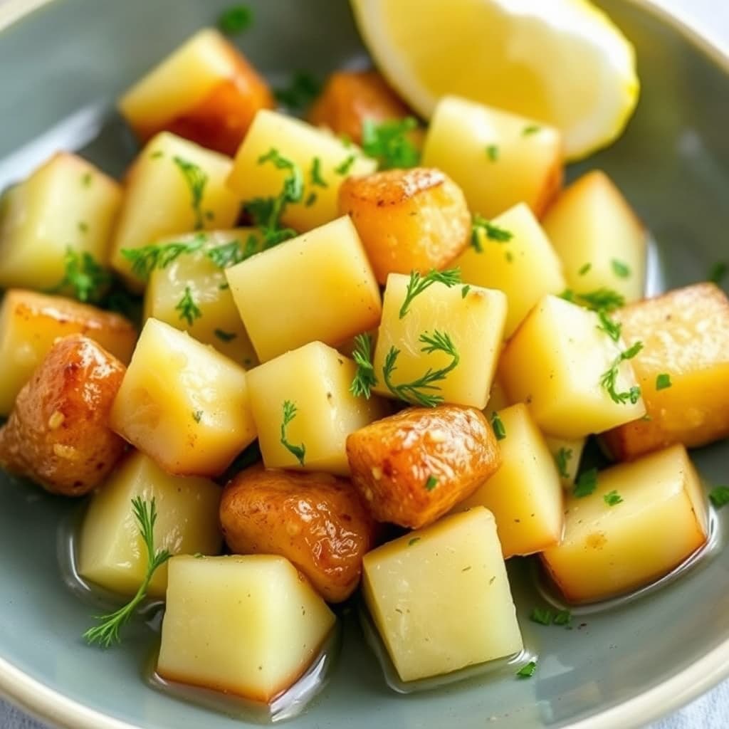 Dampede nye poteter med persille og dill