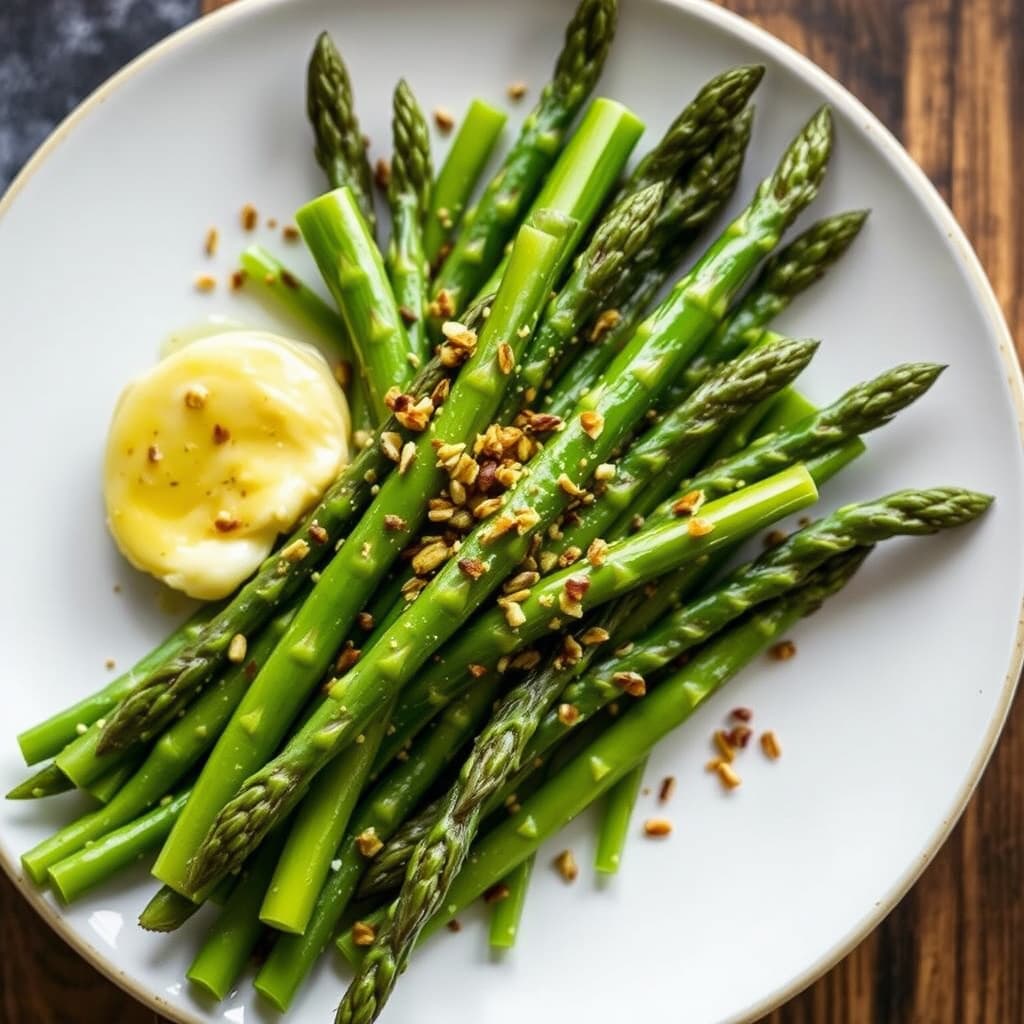 Dampet asparges med kardemomme-smør