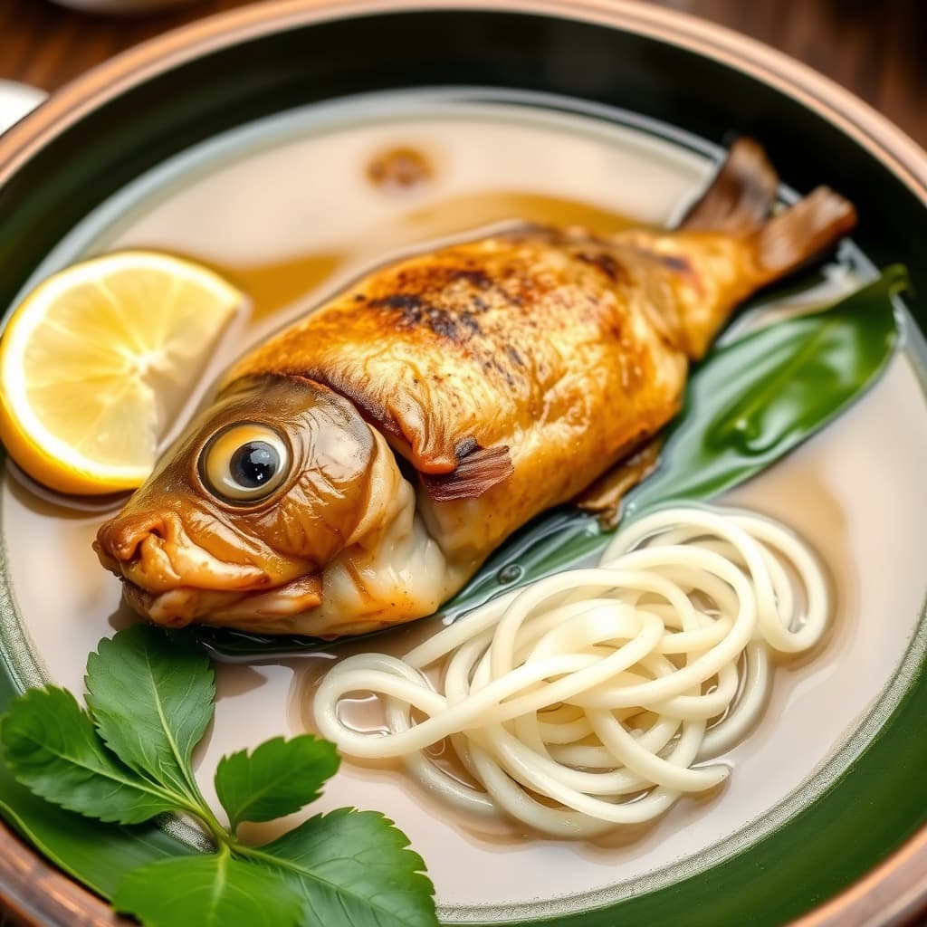 Dampet katfisk i bananblader