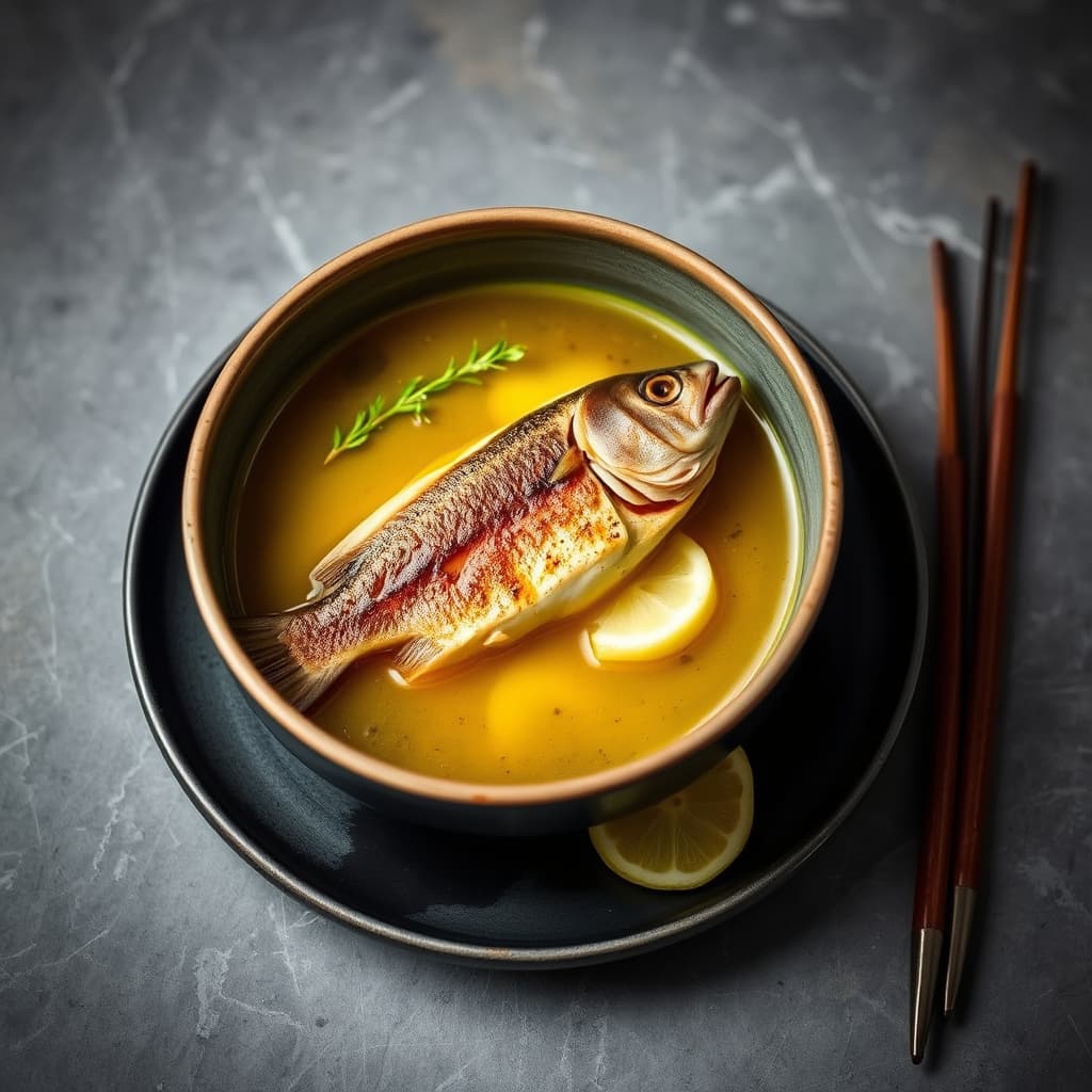 Dampet svartbass med safranartiskokksaus