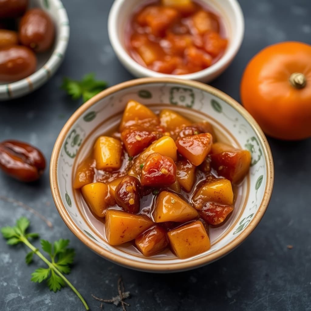 Dato, kumquat- og ingefærrøre