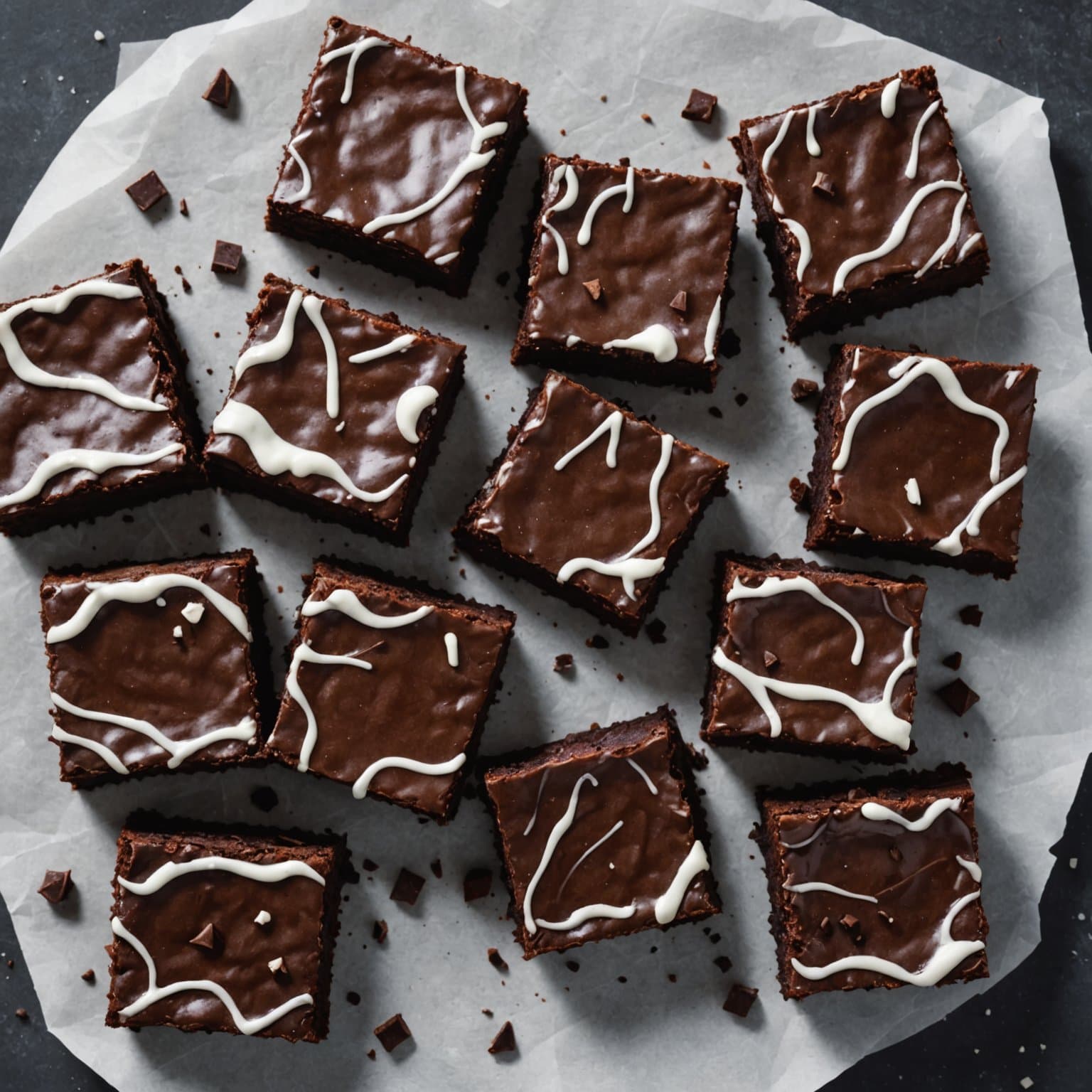 De deilige, glasurbelagte, fudgy brownies