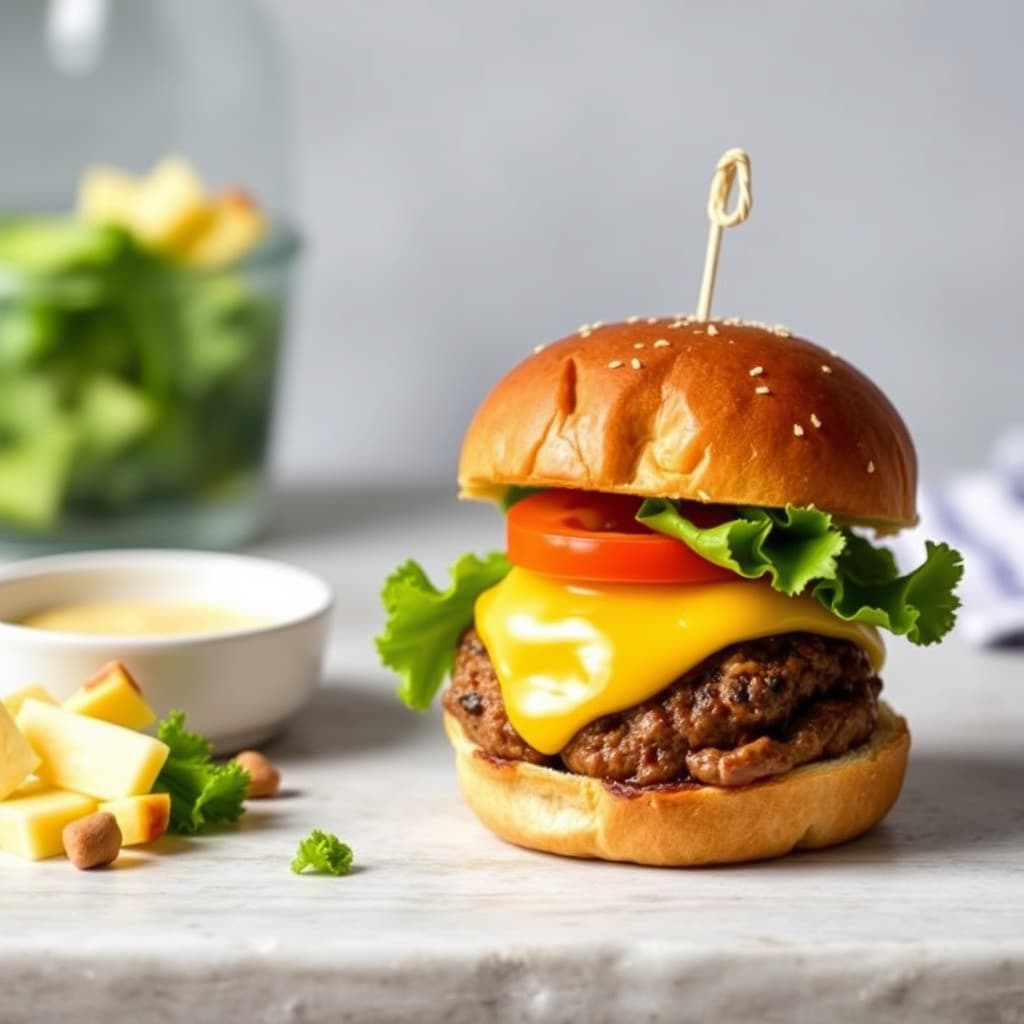 De enkleste cheeseburger-sliderne