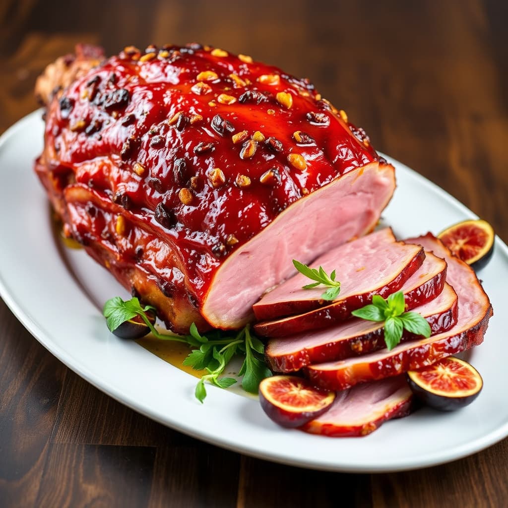 Deen-brødrenes skinke med fiken- og appelsinglasur
