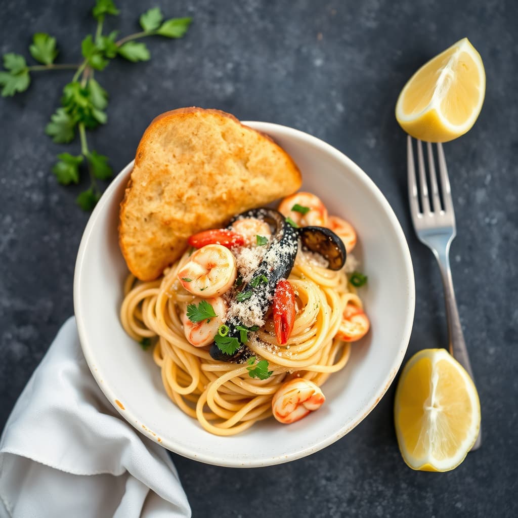 Deilig sjømatlinguine