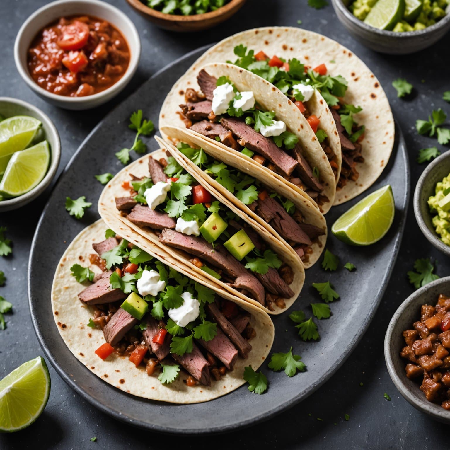 Deilige biff-tunge-tacos