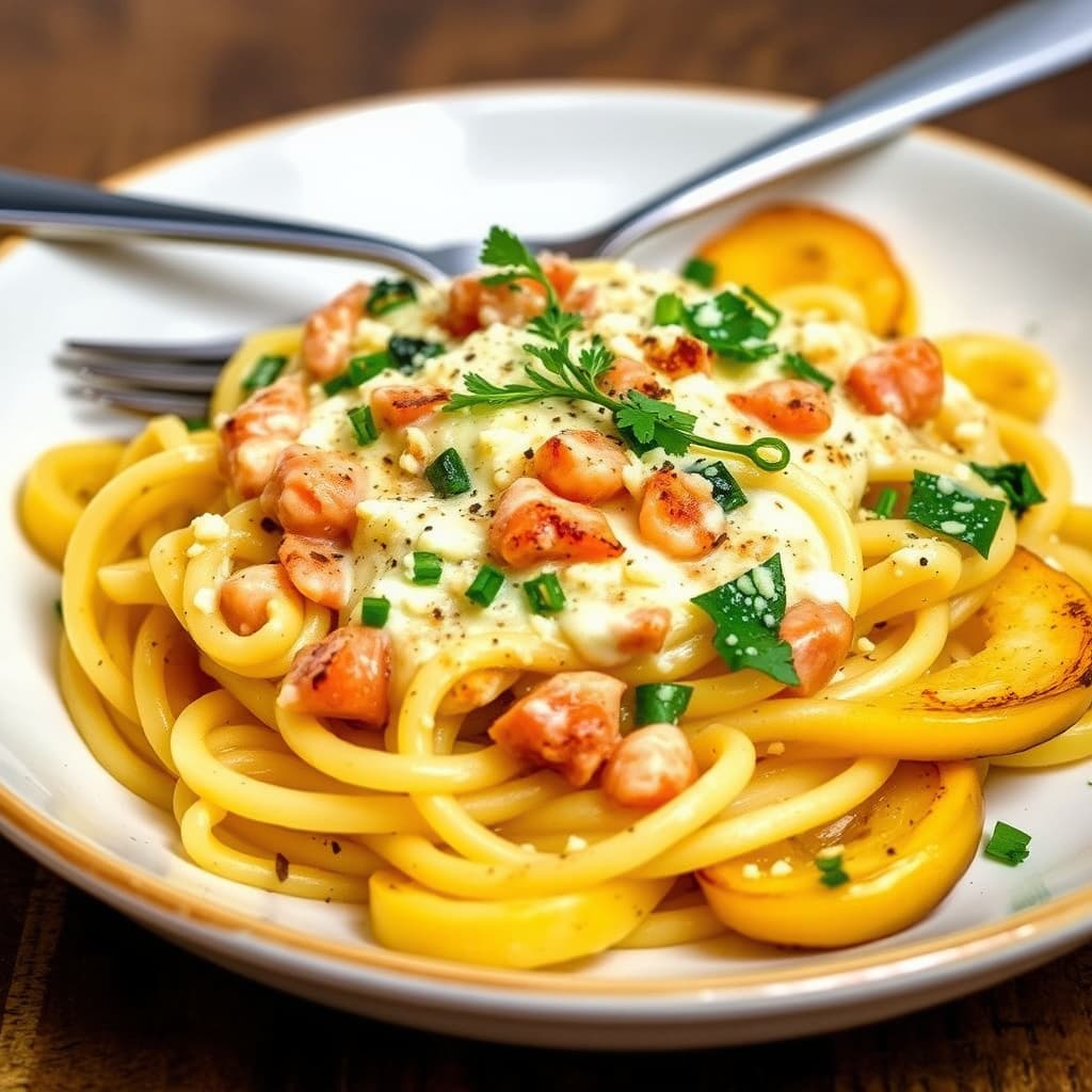Delikate gresskarcarbonara