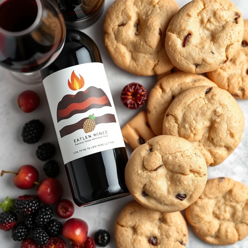 Dessertviner, kjeks, ferske og tørkede frukter