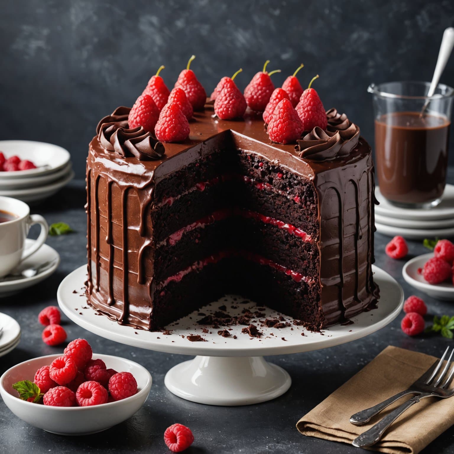 Dobbel sjokoladekake med bringebær fra Reynolds Wrap®