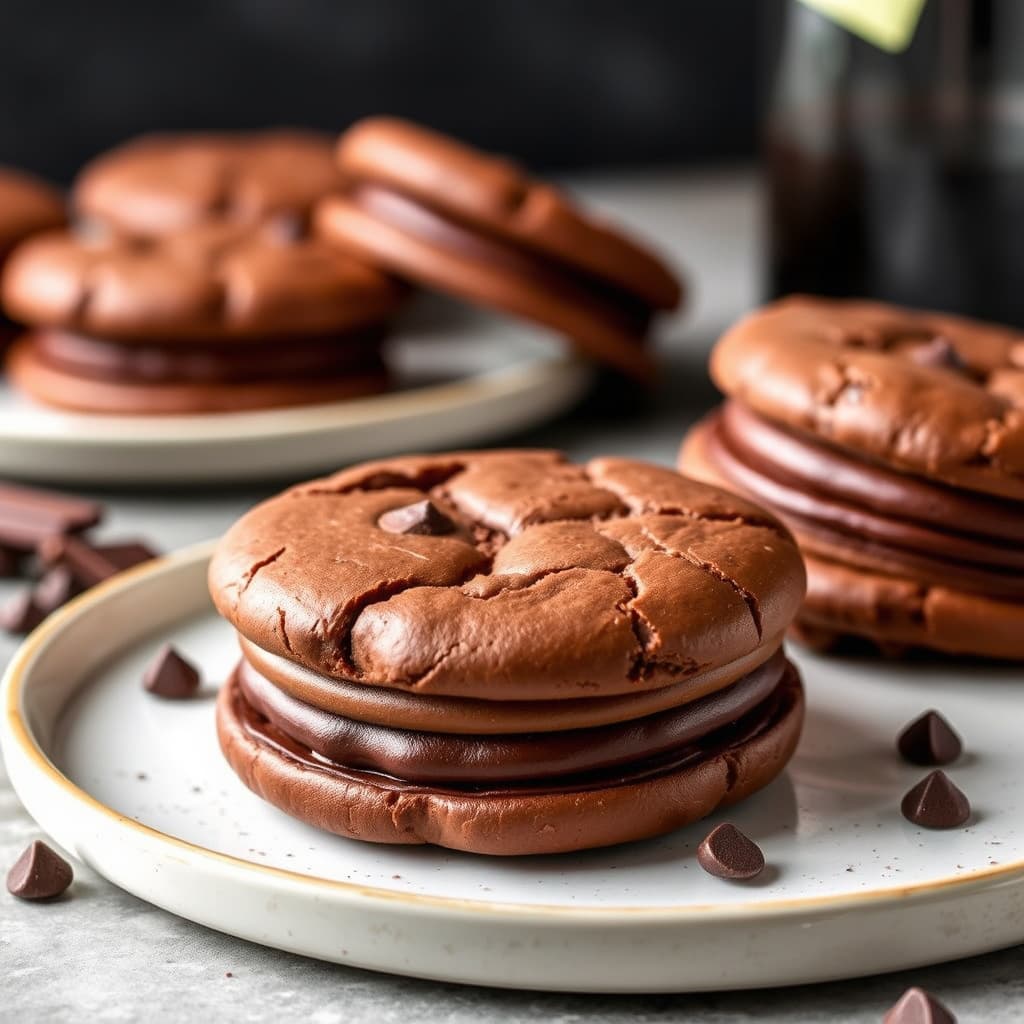 Dobbel-sjokoladekjeks med fyll