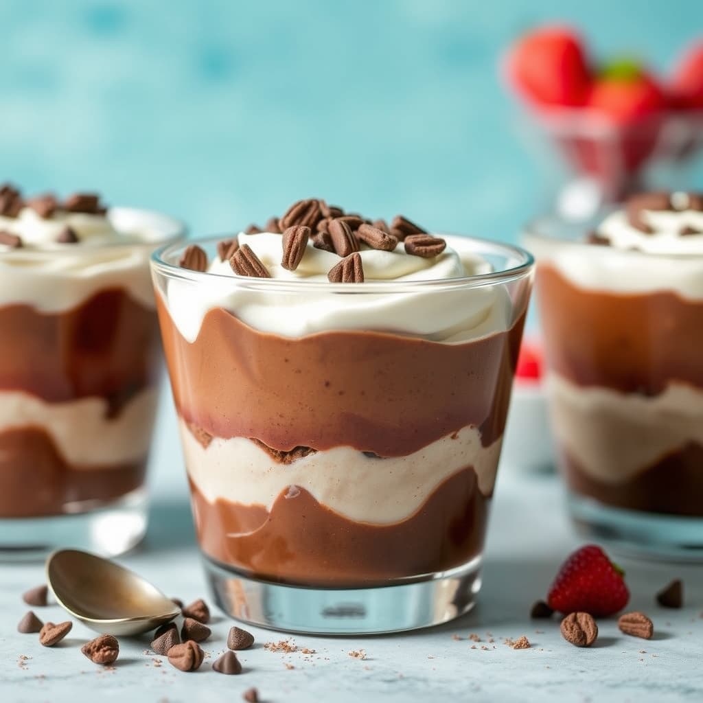 Dobbel sjokoladepuddingparfait