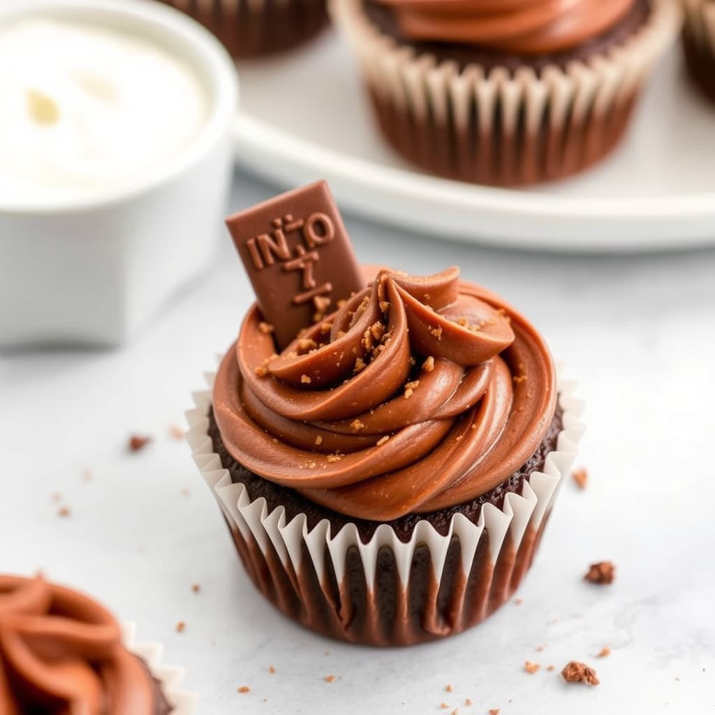 Dobbeltsjokolade kanel-mini cupcakes