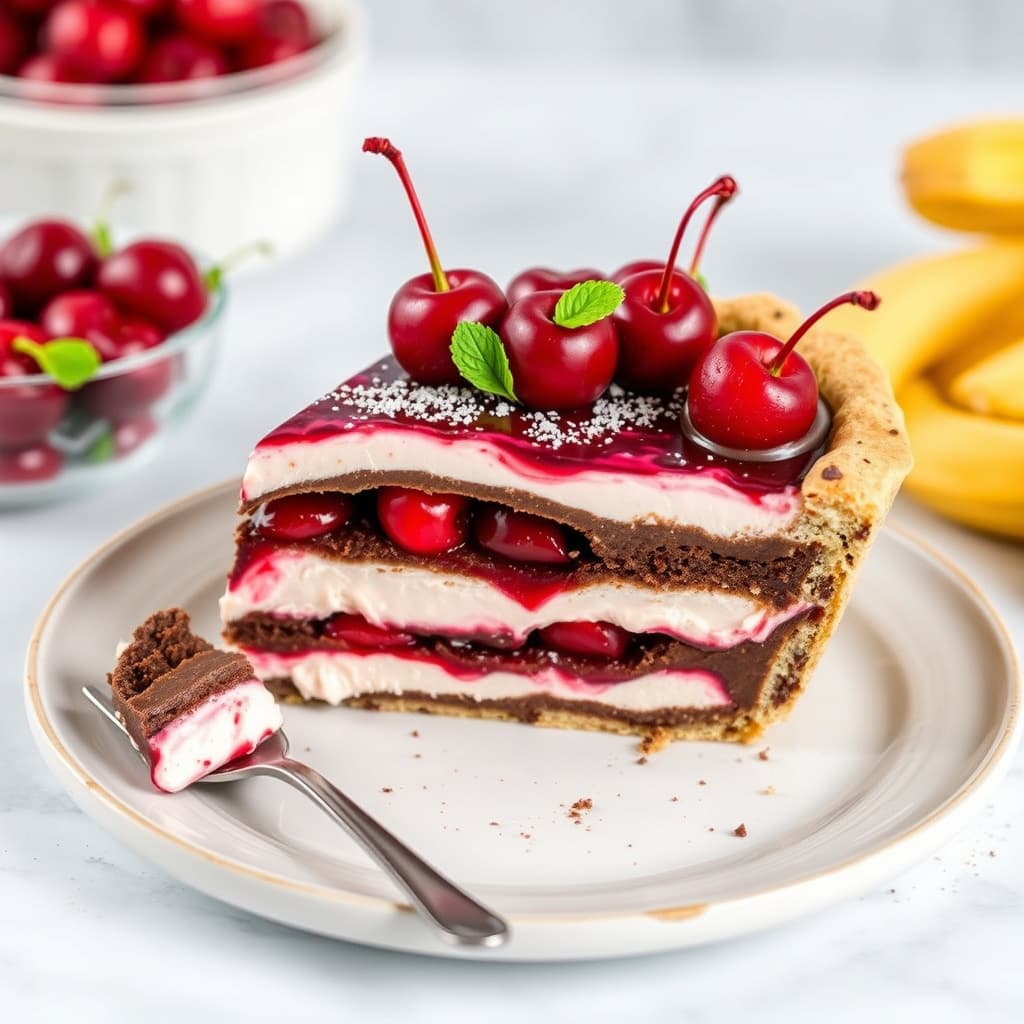 Dobbeltsjokoladekake med kirsebær- og bringebærfyll til bursdagskaken
