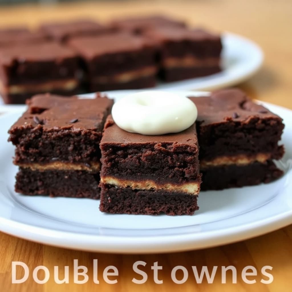 Dobbeltsydde sjokoladebrownies