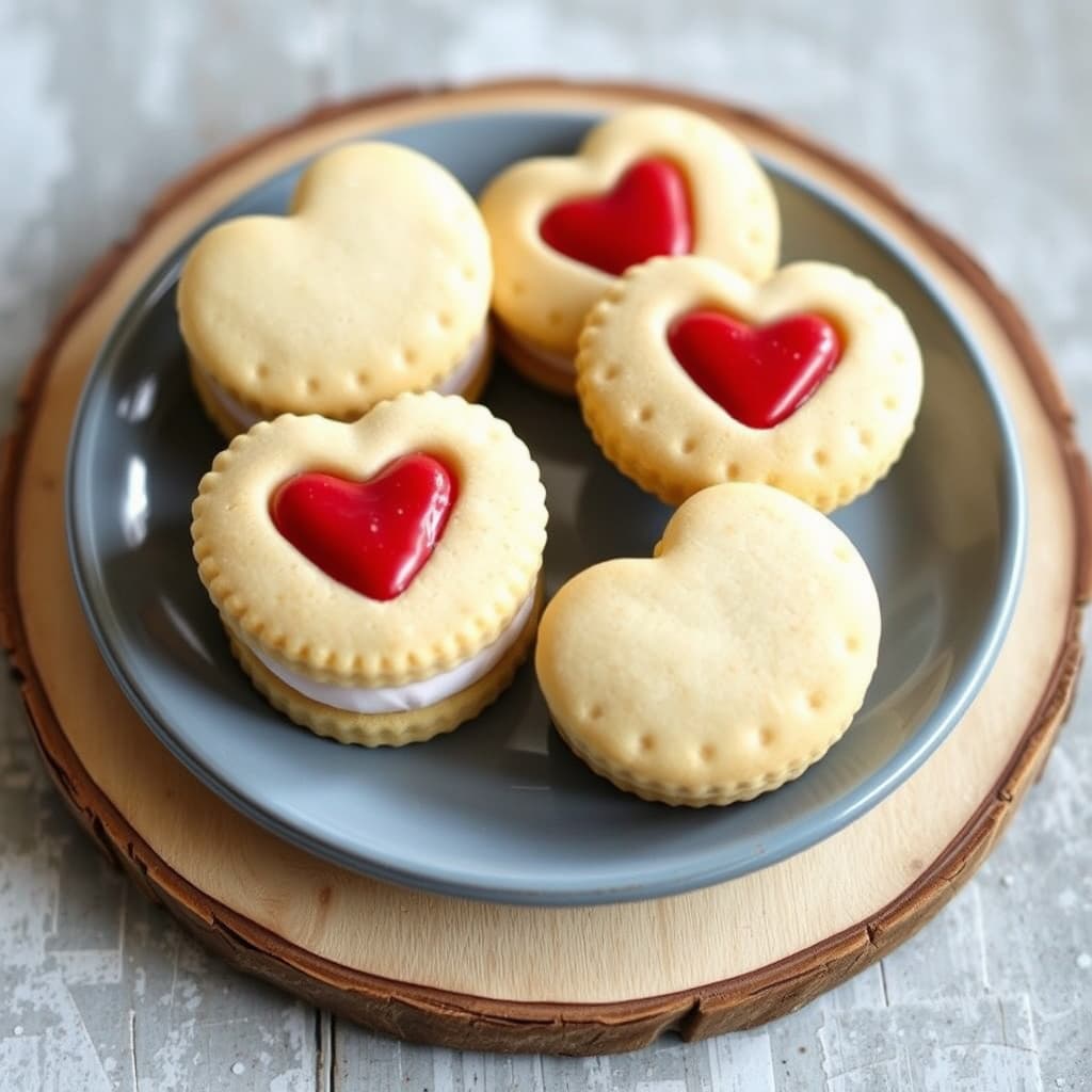 Drei Augen (tyske shortbread-smørkjeks med tre øyne)