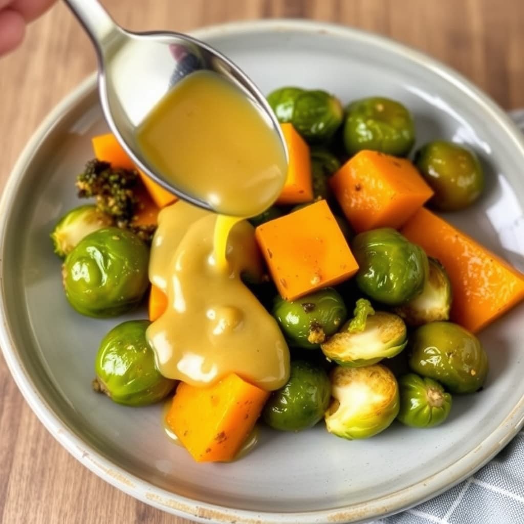 Dressing med rosenkål og butternut squash