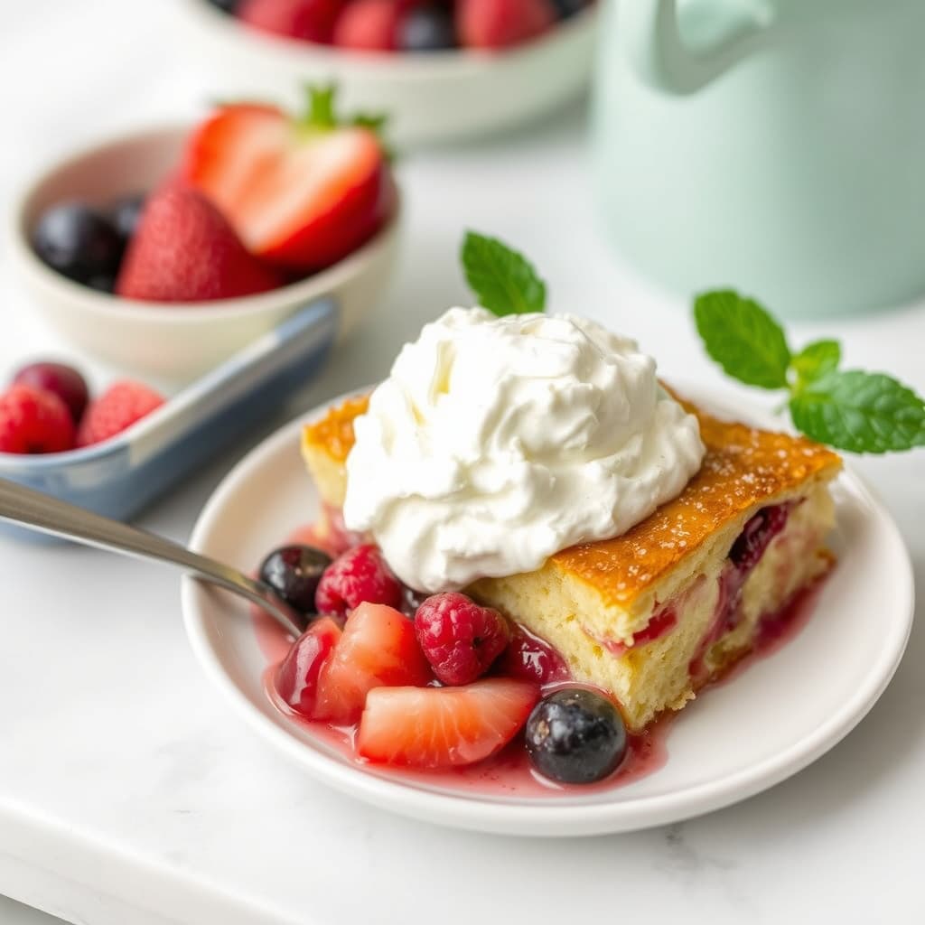 Dronningens brødpudding med kald frukt-"suppe"