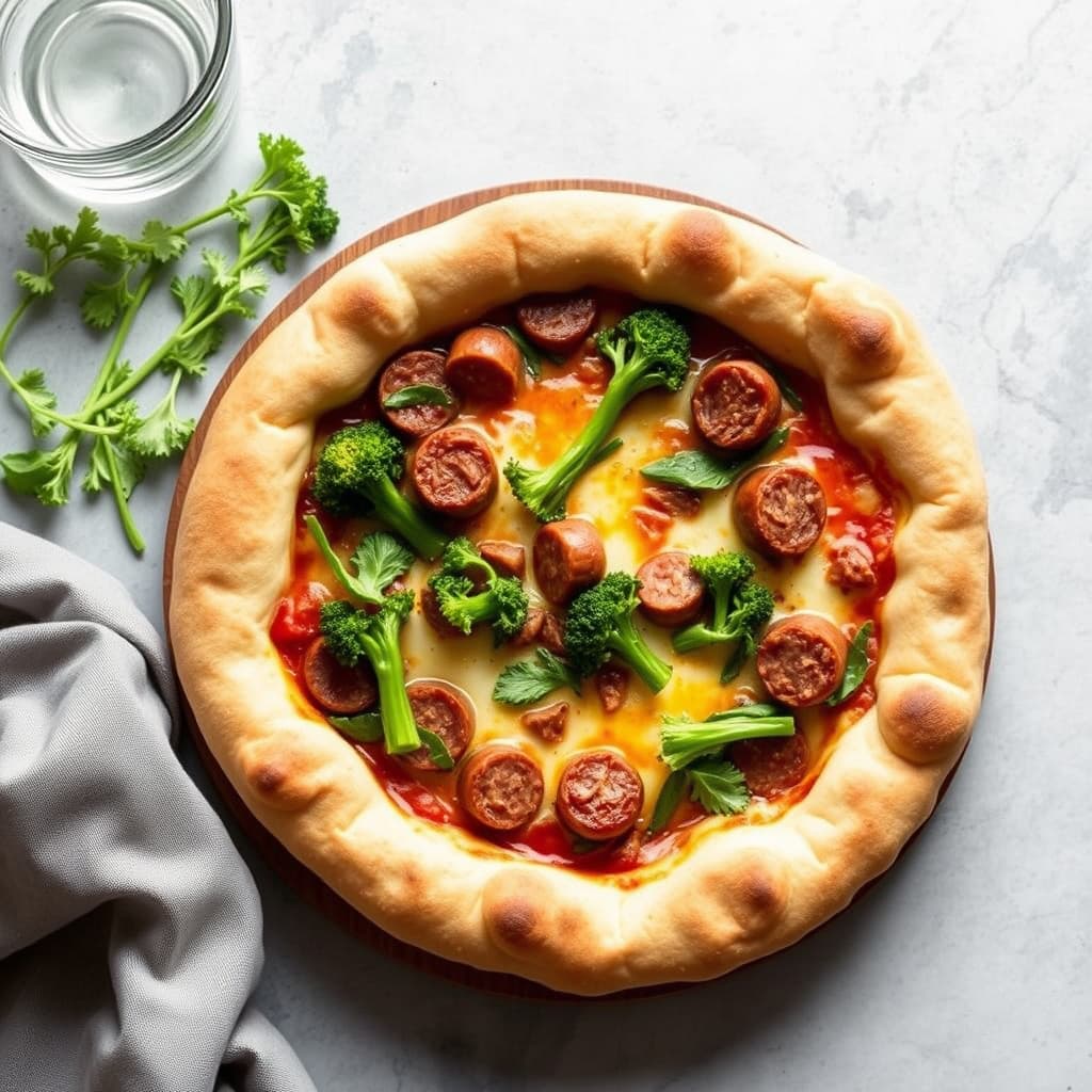 Dyp-pai med italiensk pølse og brokkoli rabe