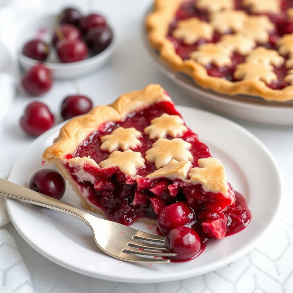 Dyp paibunn med kirsebærfyll