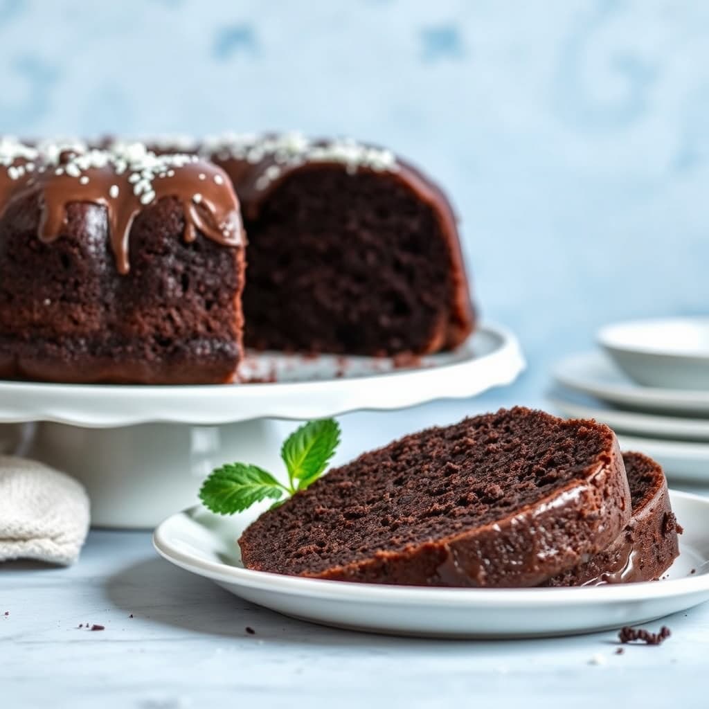 Dyp sjokoladekake i pundstørrelse