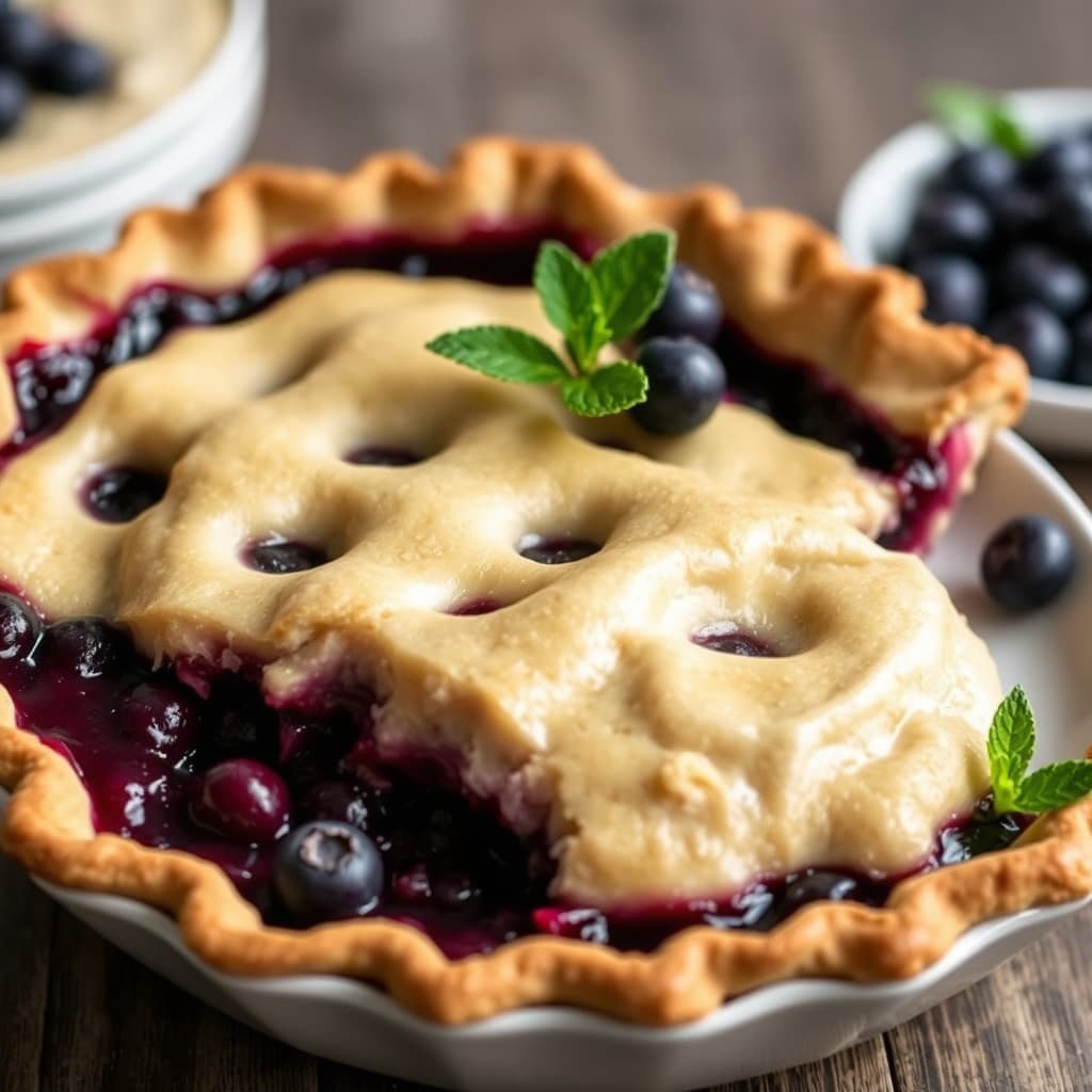 Dypfyllt vill blåbærpai