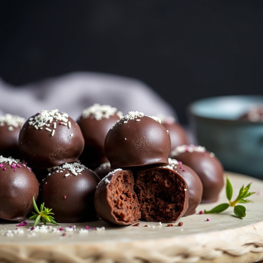 Earl Grey-infuserte sjokoladetrøfler