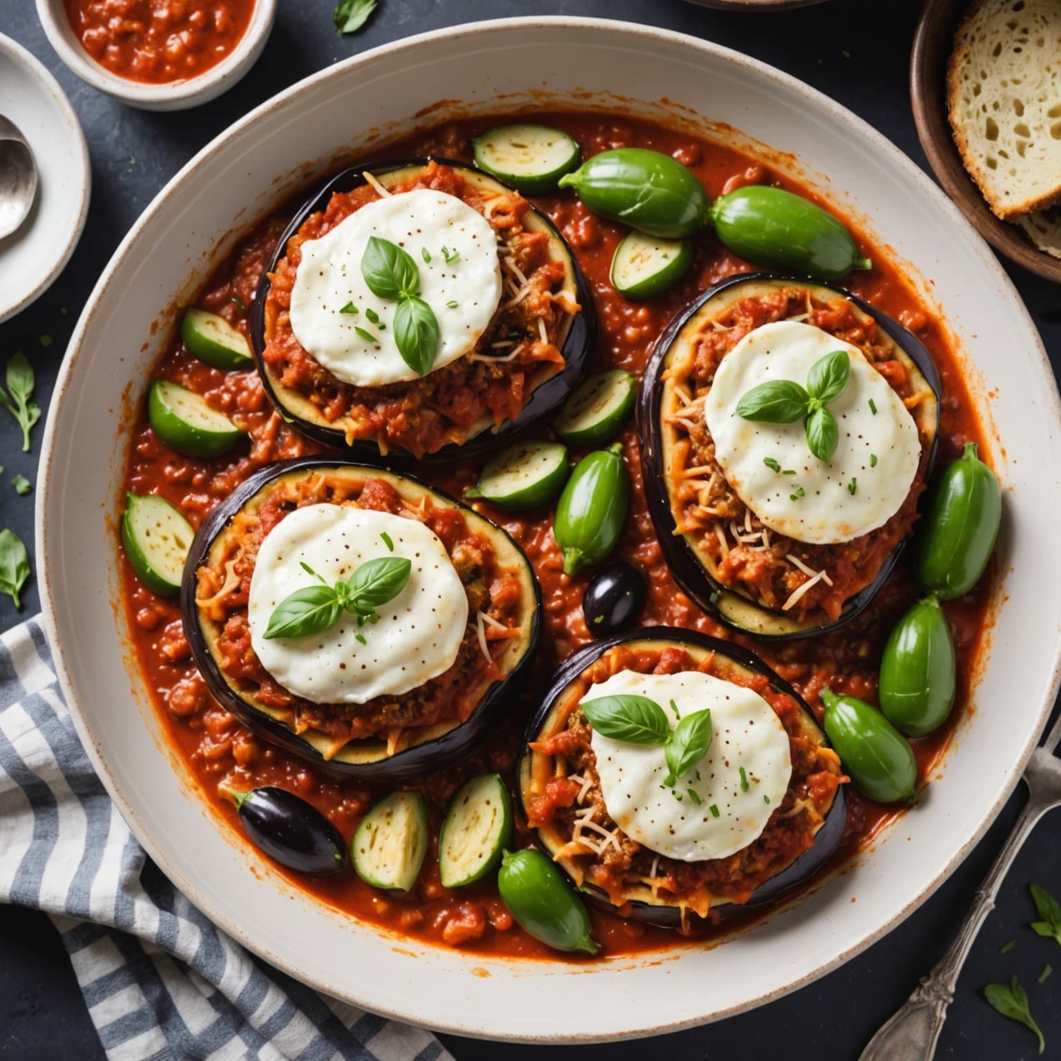 Eggplant- og squashparmesan i slow cooker