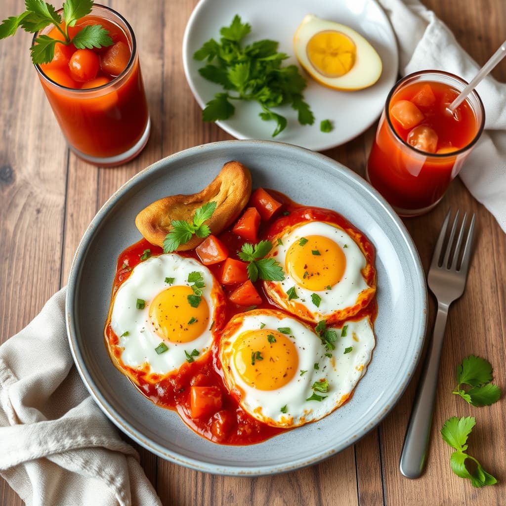 Eggs Flamenco med Bloody Marys