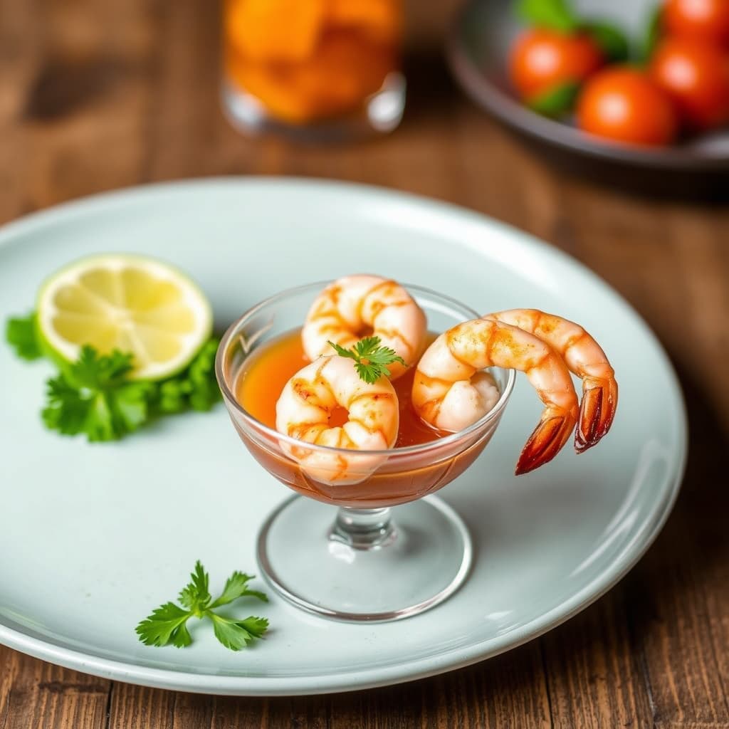 Eksotisk rekerett med cocktail-saus