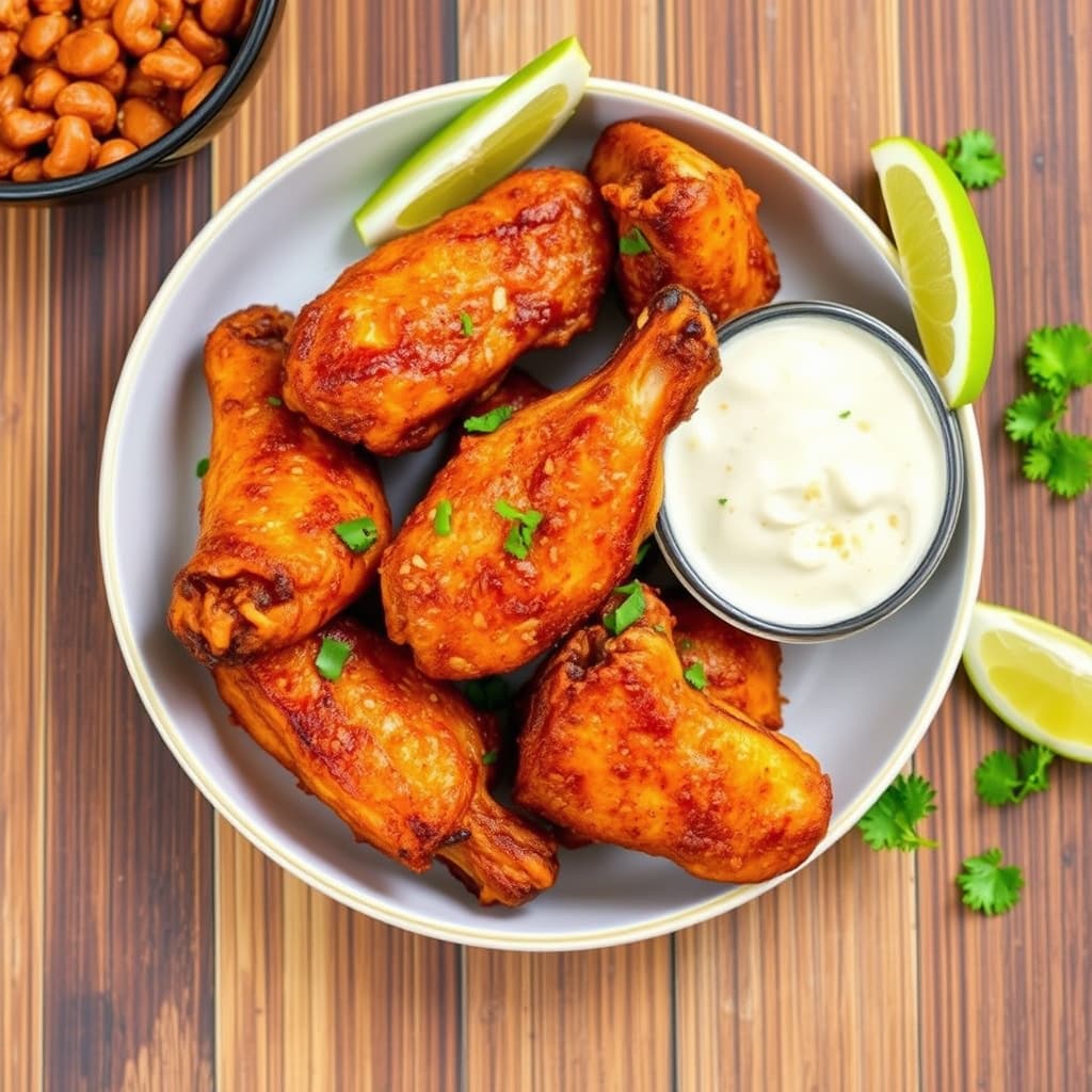Ekstra sprø indisk krydrede kyllingvinger