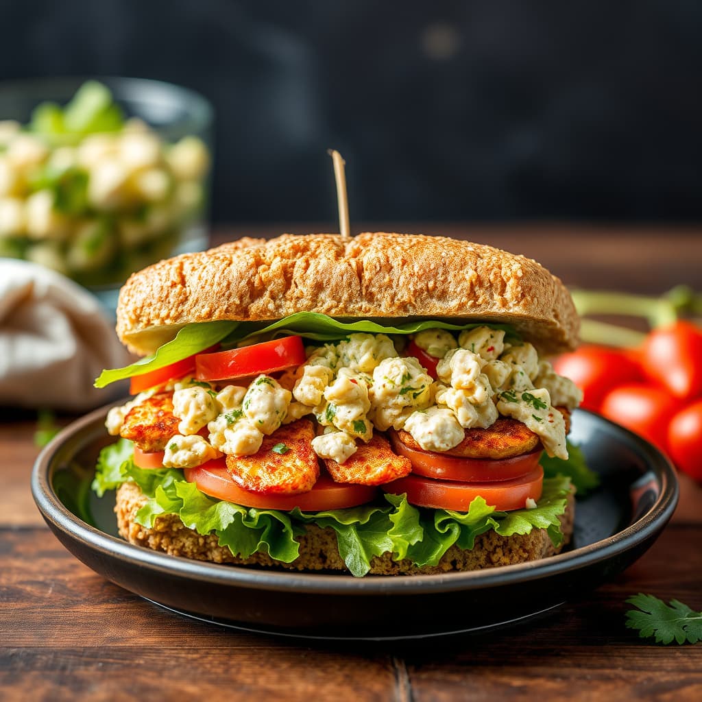 Ekstrem forvandling kyllingsalat-sandwich