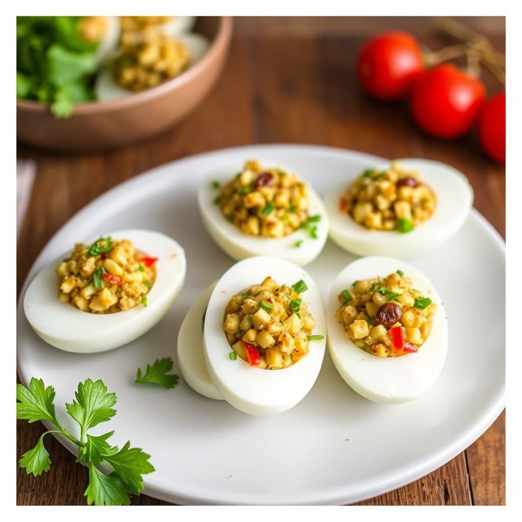 En enkel fylling til hardkokte egg
