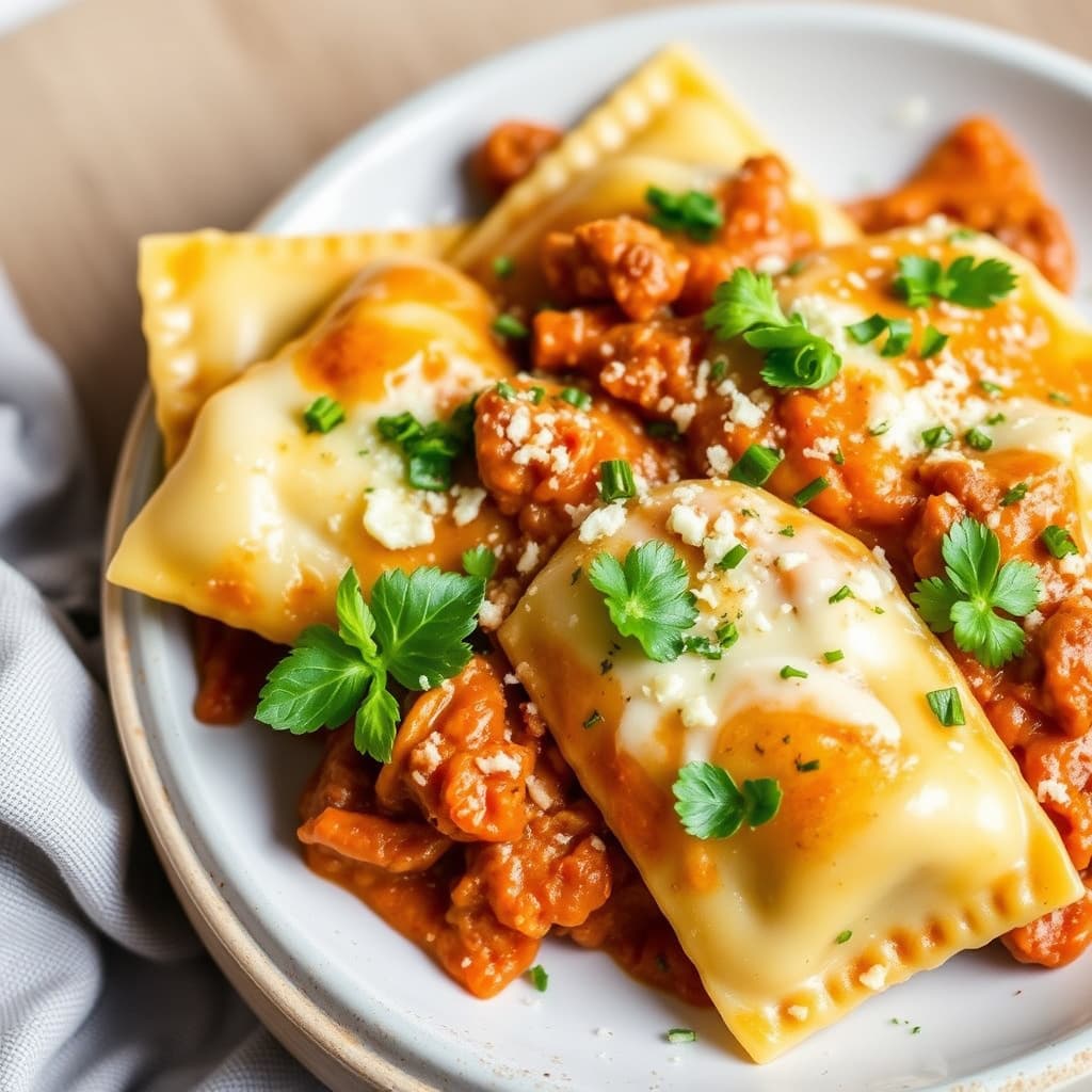 En enkel og smakfull kjøttfylte ravioli