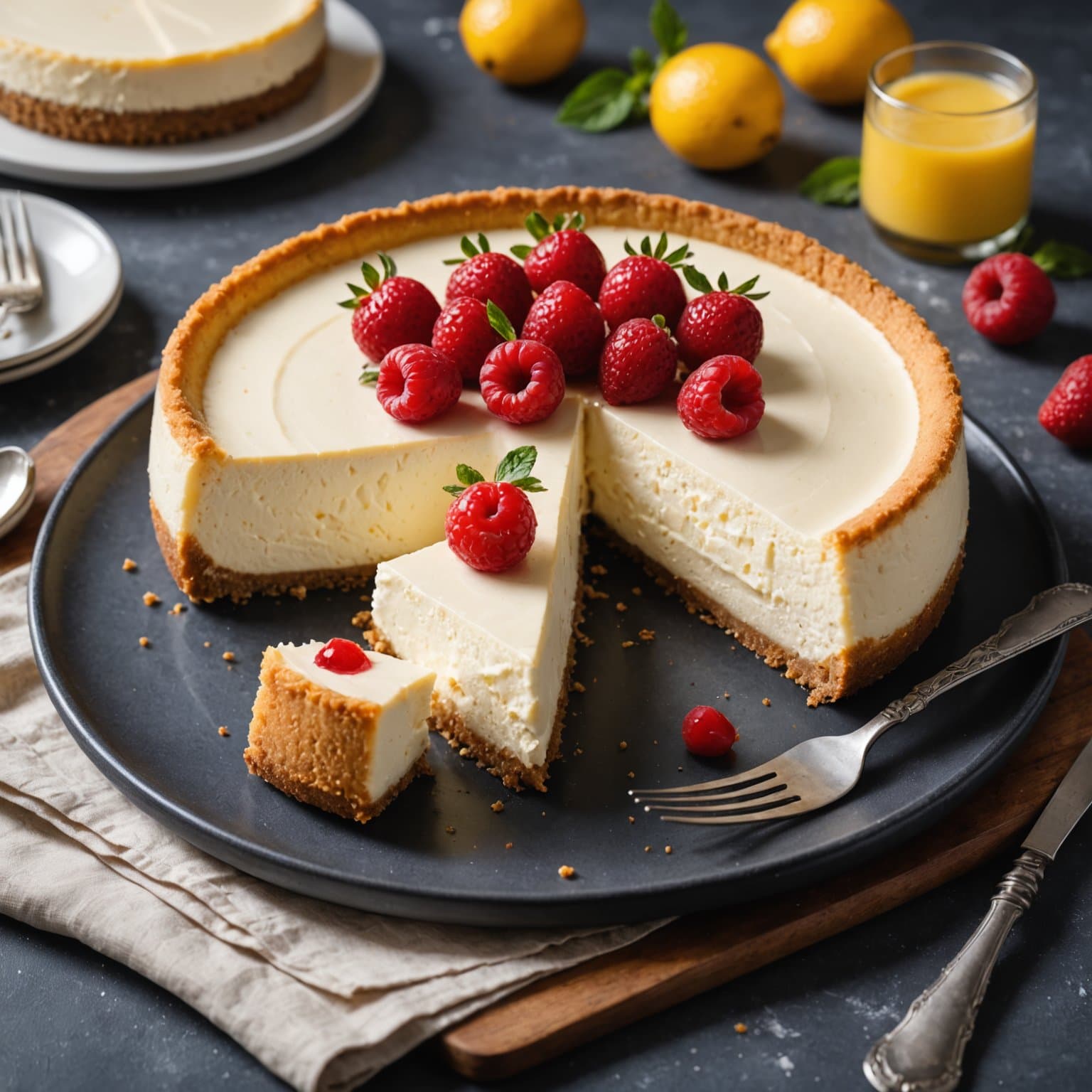 En enkel rømme-ostekake