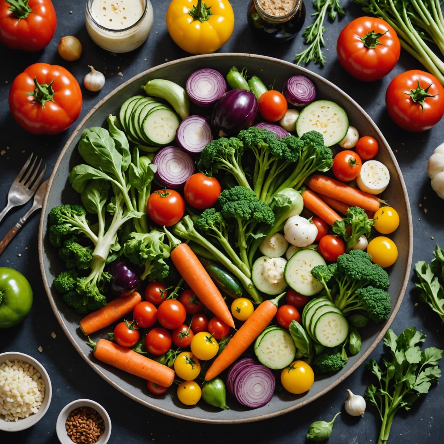 En sommerhage full av grønnsaker