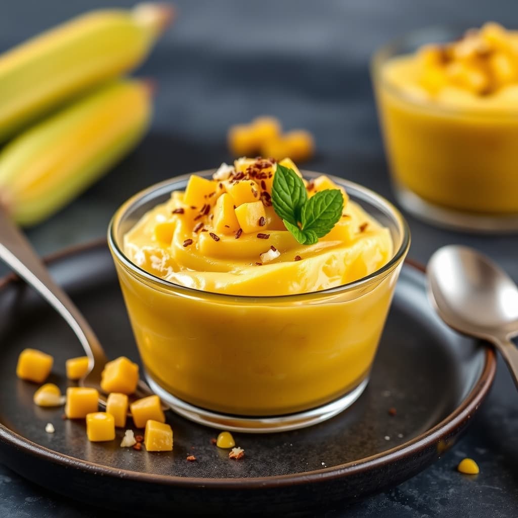 En søt pudding av indisk mais