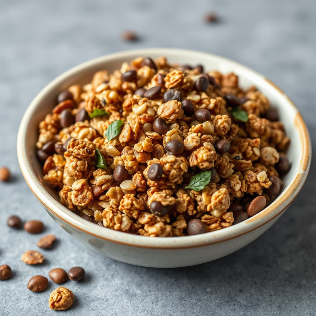 Energirik granola med chiafrø