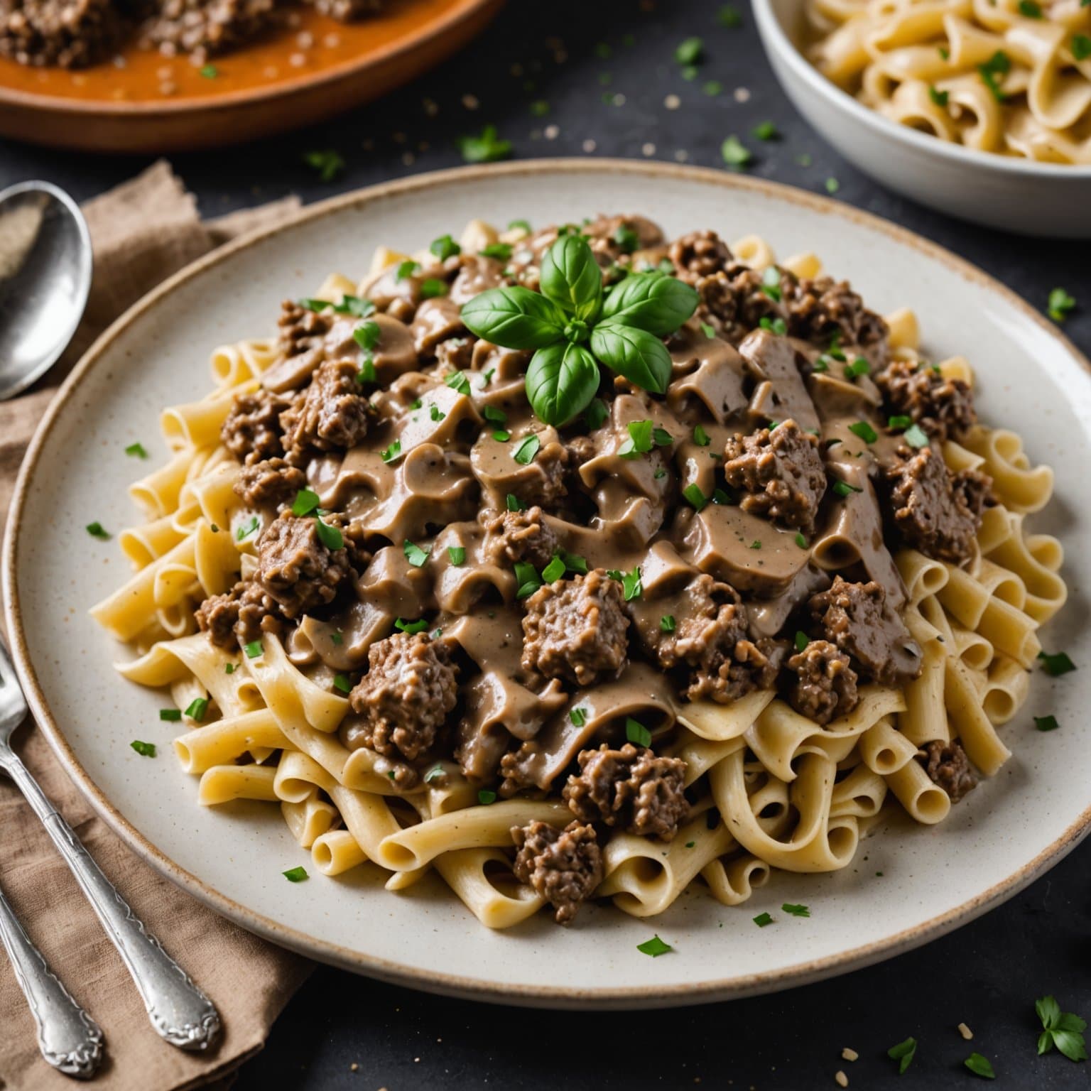 Enkel kjøttdeigstroganoff