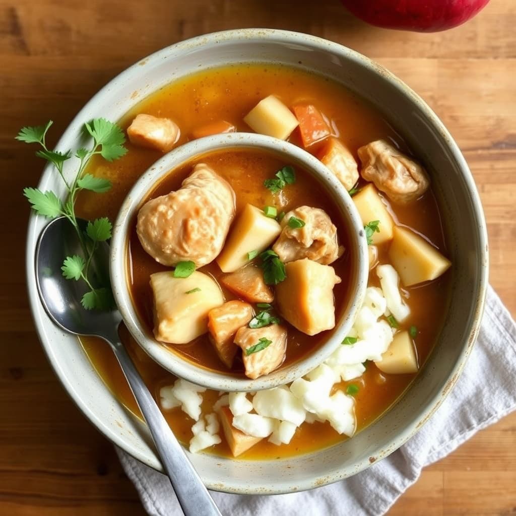 Enkel kyllinggryte med eple