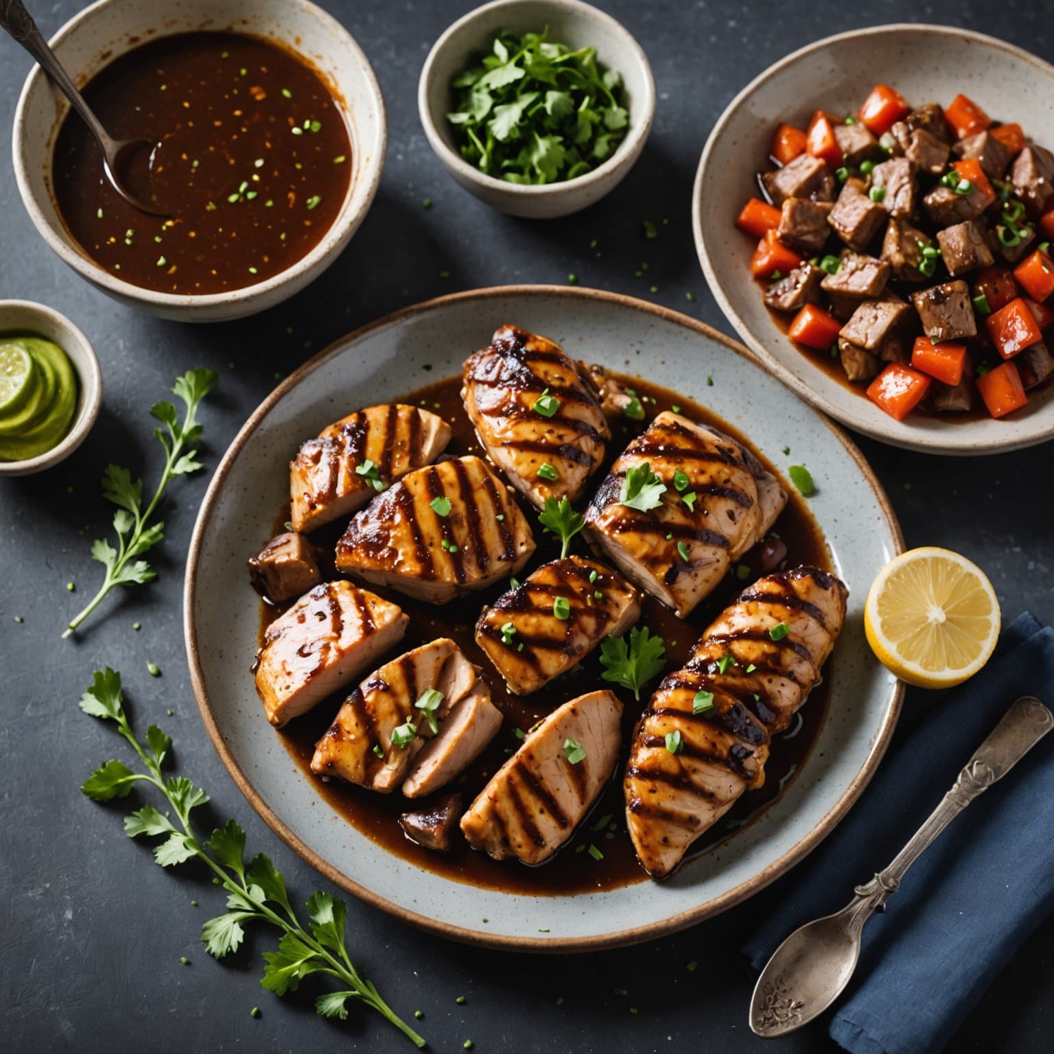 Enkel marinade med kylling eller biff